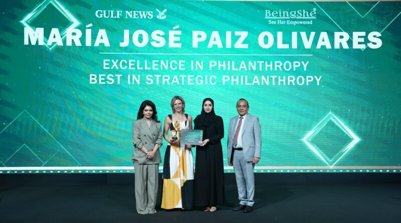María José Paiz es reconocida en Dubái con el premio internacional Excellence Awards 2026 en Filantropía Estratégica